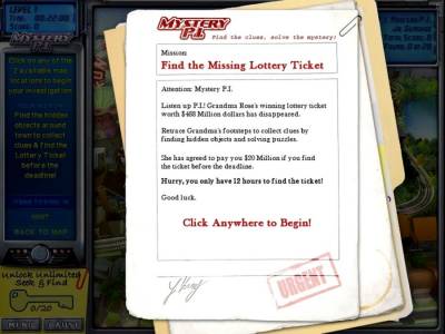 Mystery P.I. - The Lottery Ticket скачать на пк