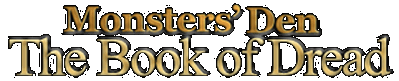 Monsters' Den: Book of Dread Логотип
