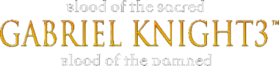 Gabriel Knight 3: Blood of the Sacred, Blood of the Damned Логотип